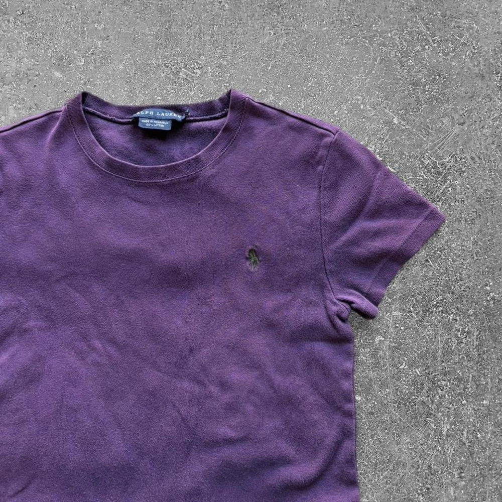 Vintage Ralph Lauren Purple T-Shirt Women's Medium